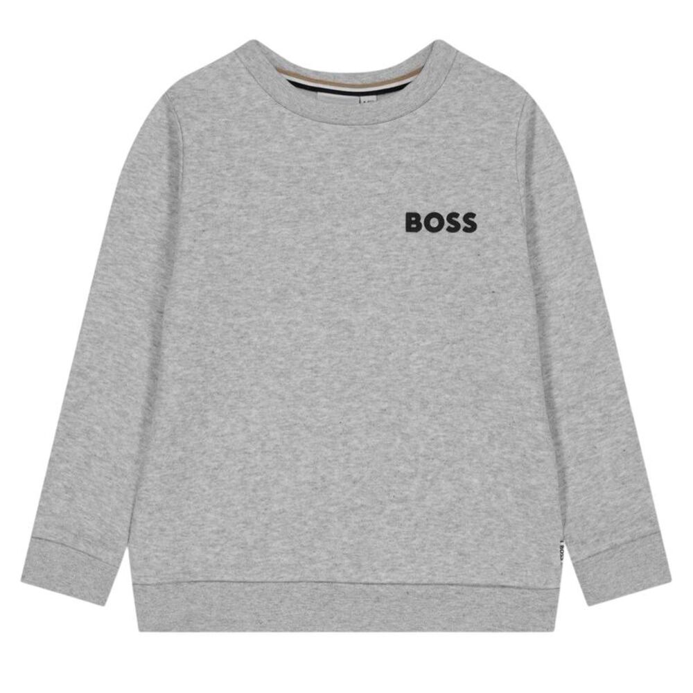 Boss Boys Logo Long-Sleeved Sweatshirt / Gray